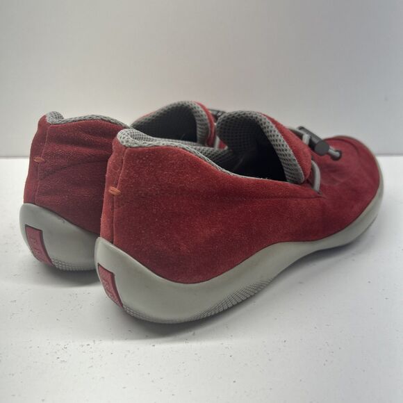 Prada Red Suede Loafers Size 36  (Used Cond) - Picture 3 of 8